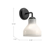 Westlake 6-in Brushed Nickel/Glossy Opal Glass 1 Light Wall/Vanity