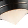 Willard 10-in Urban Bronze/Opal Matte Glass 1 Light Flush Mount