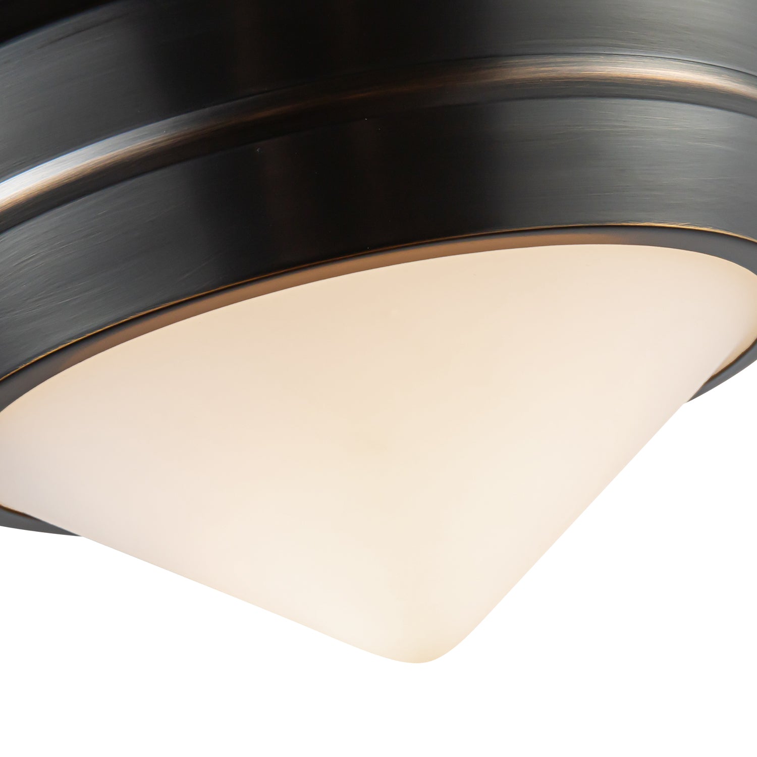 Willard 10-in Urban Bronze/Opal Matte Glass 1 Light Flush Mount