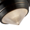 Willard 10-in Urban Bronze/Prismatic Glass 1 Light Flush Mount