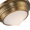 Willard 10-in Vintage Brass/Opal Matte Glass 1 Light Flush Mount