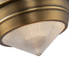 Willard 10-in Vintage Brass/Prismatic Glass 1 Light Flush Mount