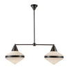 Willard 41-in Urban Bronze/Opal Matte Glass 2 Lights Linear Pendant