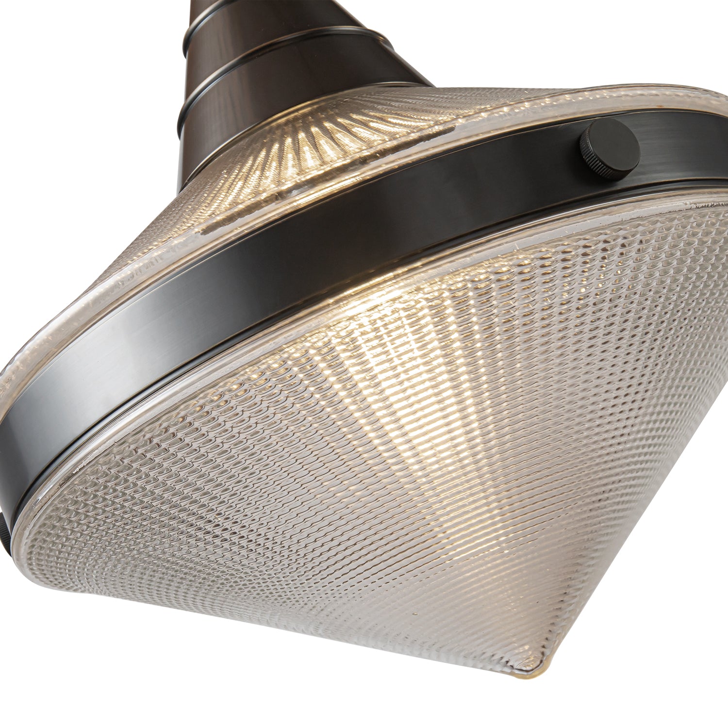 Willard 41-in Urban Bronze/Prismatic Glass 2 Lights Linear Pendant