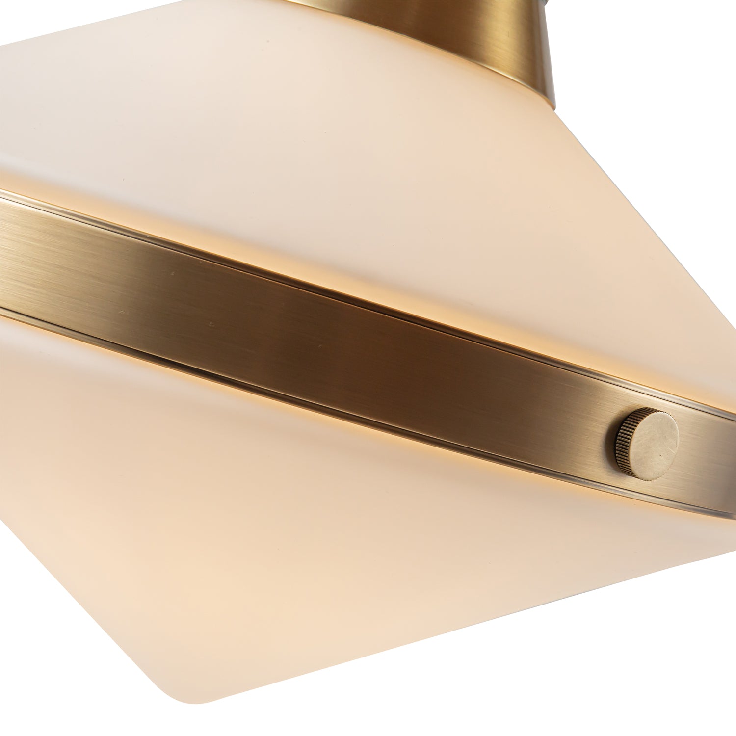 Willard 41-in Vintage Brass/Opal Matte Glass 2 Lights Linear Pendant