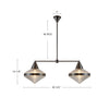 Willard 41-in Vintage Brass/Opal Matte Glass 2 Lights Linear Pendant