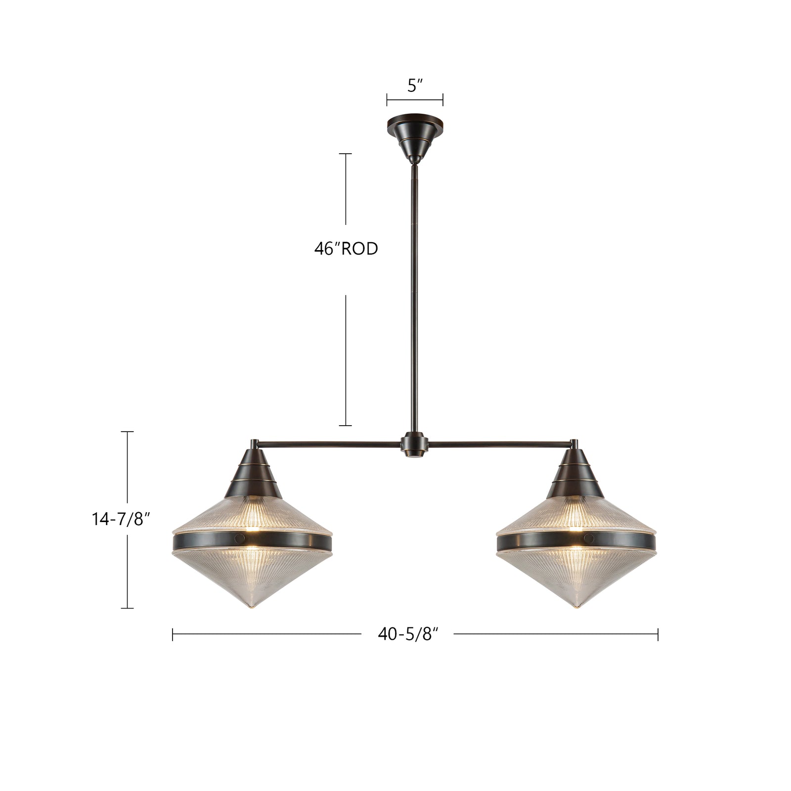 Willard 41-in Vintage Brass/Opal Matte Glass 2 Lights Linear Pendant