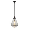 Willard 22-in Urban Bronze/Prismatic Glass 1 Light Pendant