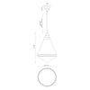 Willard 22-in Polished Nickel/Opal Matte Glass 1 Light Pendant