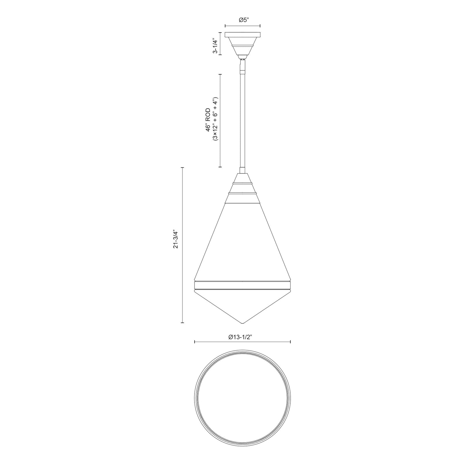 Willard 22-in Polished Nickel/Opal Matte Glass 1 Light Pendant