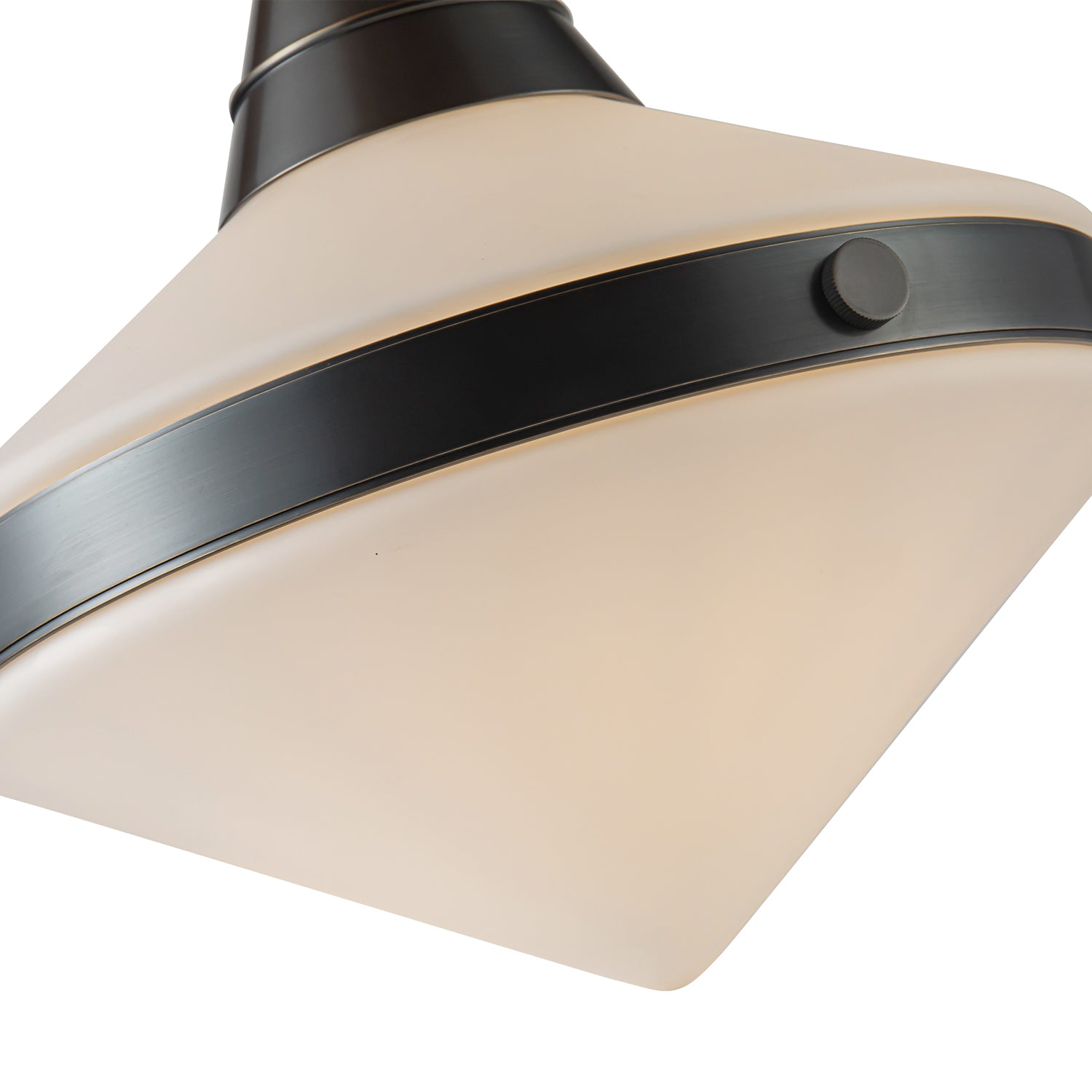 Willard 14-in Urban Bronze/Opal Matte Glass 1 Light Pendant