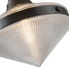 Willard 14-in Urban Bronze/Prismatic Glass 1 Light Pendant