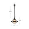 Willard 14-in Vintage Brass/Opal Matte Glass 1 Light Pendant
