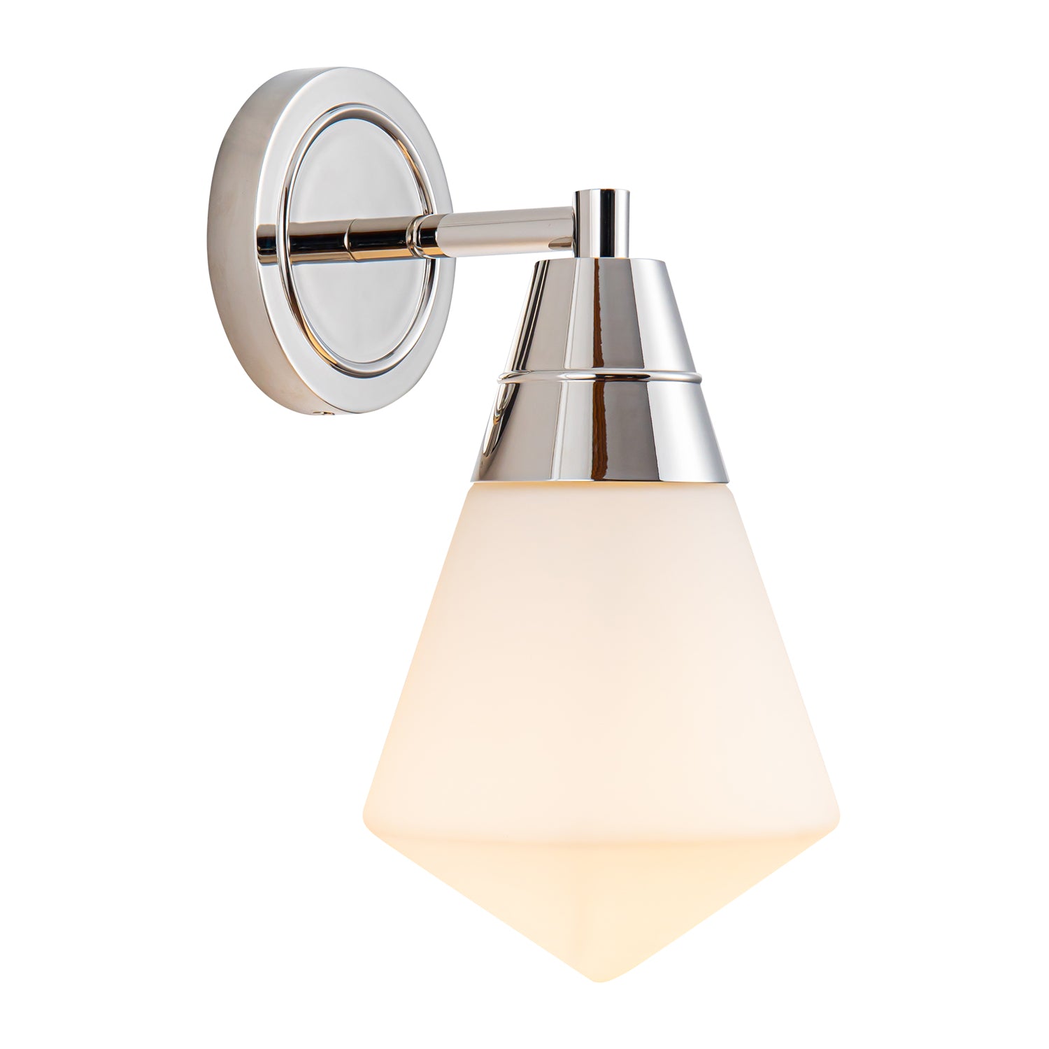 Willard 6-in Polished Nickel/Opal Matte Glass 1 Light Wall/Vanity
