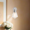 Willard 6-in Polished Nickel/Prismatic Glass 1 Light Wall/Vanity
