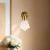 Willard 6-in Vintage Brass/Opal Matte Glass 1 Light Wall/Vanity