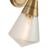 Willard 6-in Vintage Brass/Prismatic Glass 1 Light Wall/Vanity