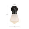Willard 6-in Polished Nickel/Opal Matte Glass 1 Light Wall/Vanity
