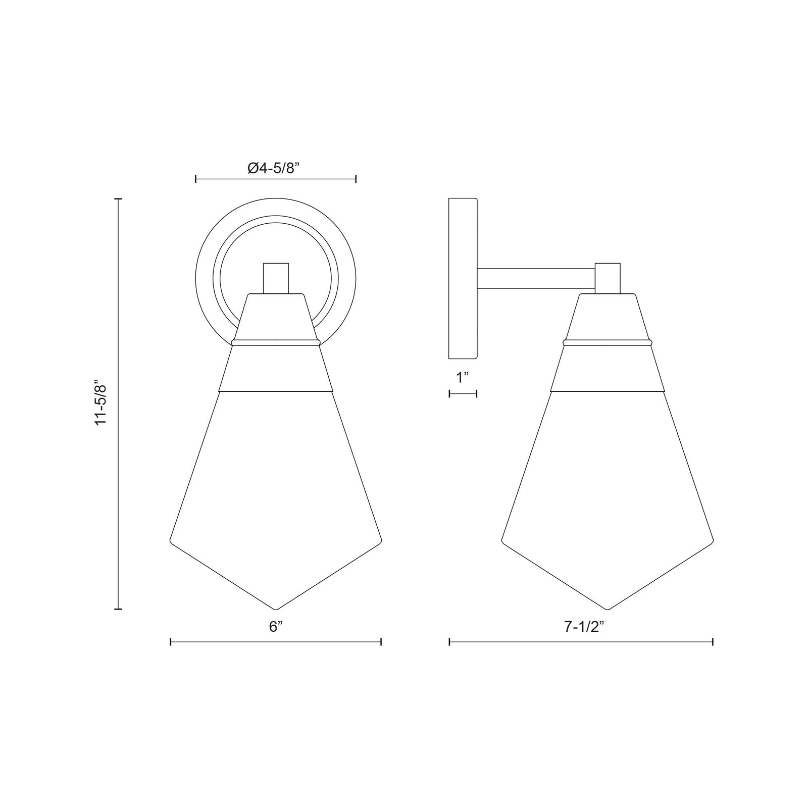 Willard 6-in Polished Nickel/Opal Matte Glass 1 Light Wall/Vanity
