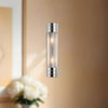 Willard 18-in Polished Nickel/Prismatic Glass 2 Lights Wall/Vanity