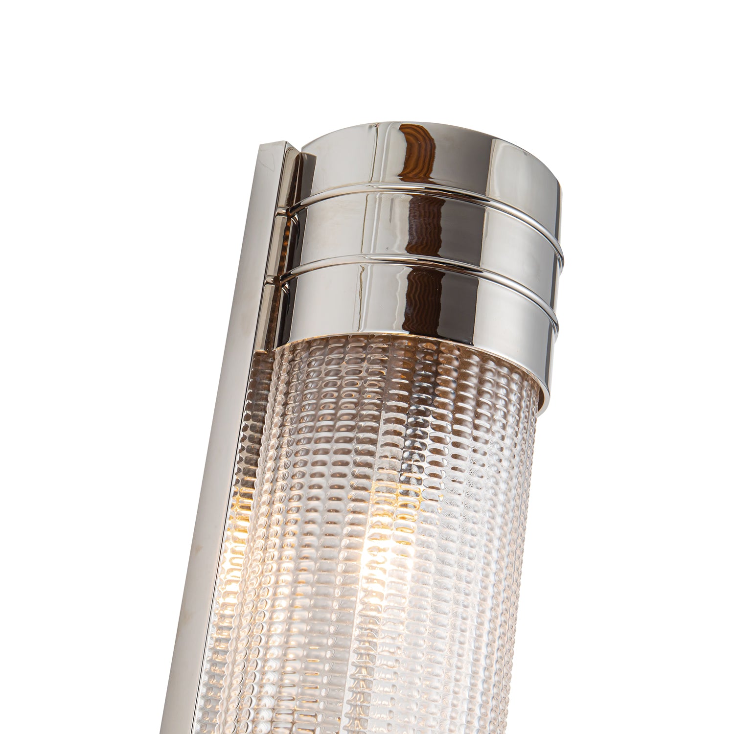 Willard 18-in Polished Nickel/Prismatic Glass 2 Lights Wall/Vanity