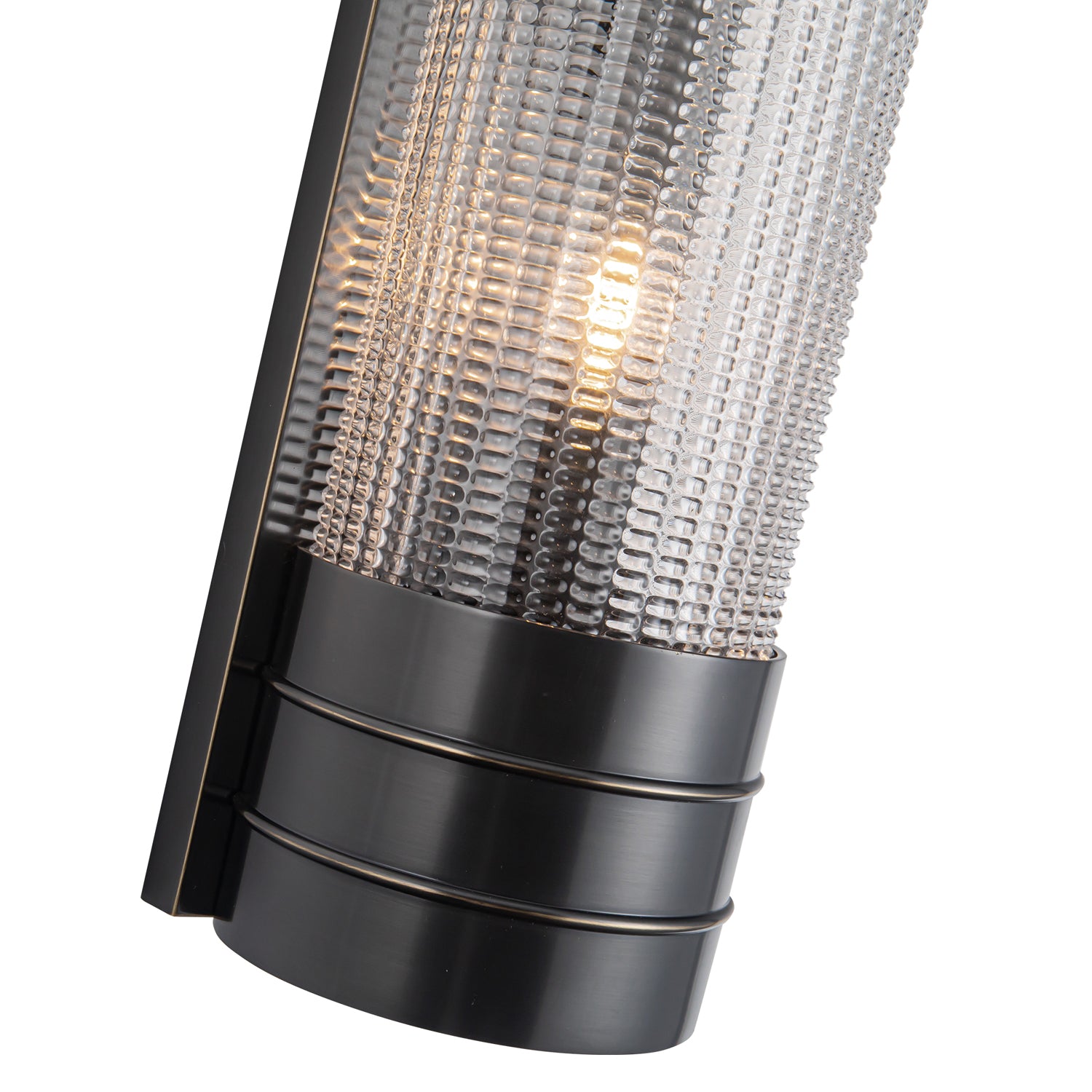Willard 18-in Urban Bronze/Prismatic Glass 2 Lights Wall/Vanity