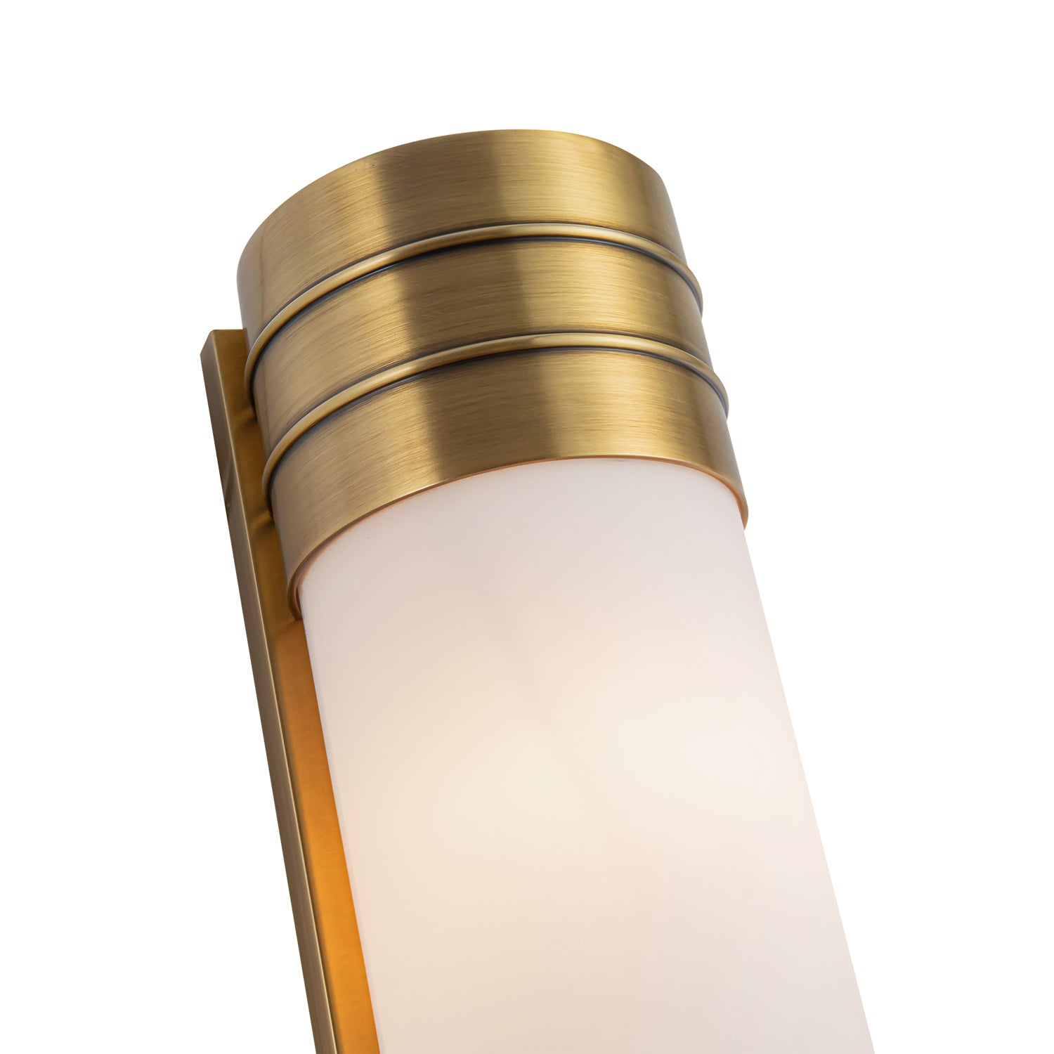 Willard 18-in Vintage Brass/Opal Matte Glass 2 Lights Wall/Vanity