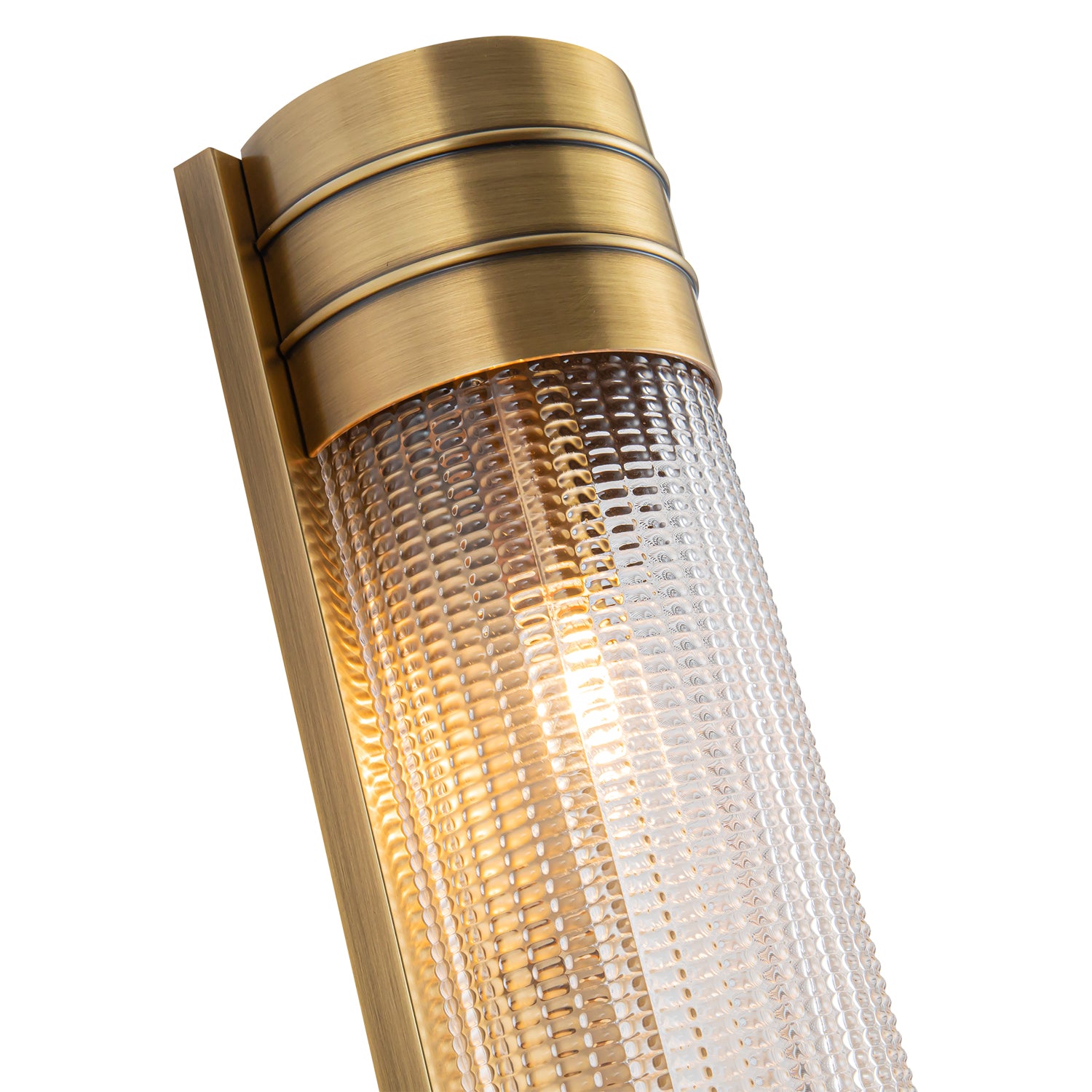 Willard 18-in Vintage Brass/Prismatic Glass 2 Lights Wall/Vanity