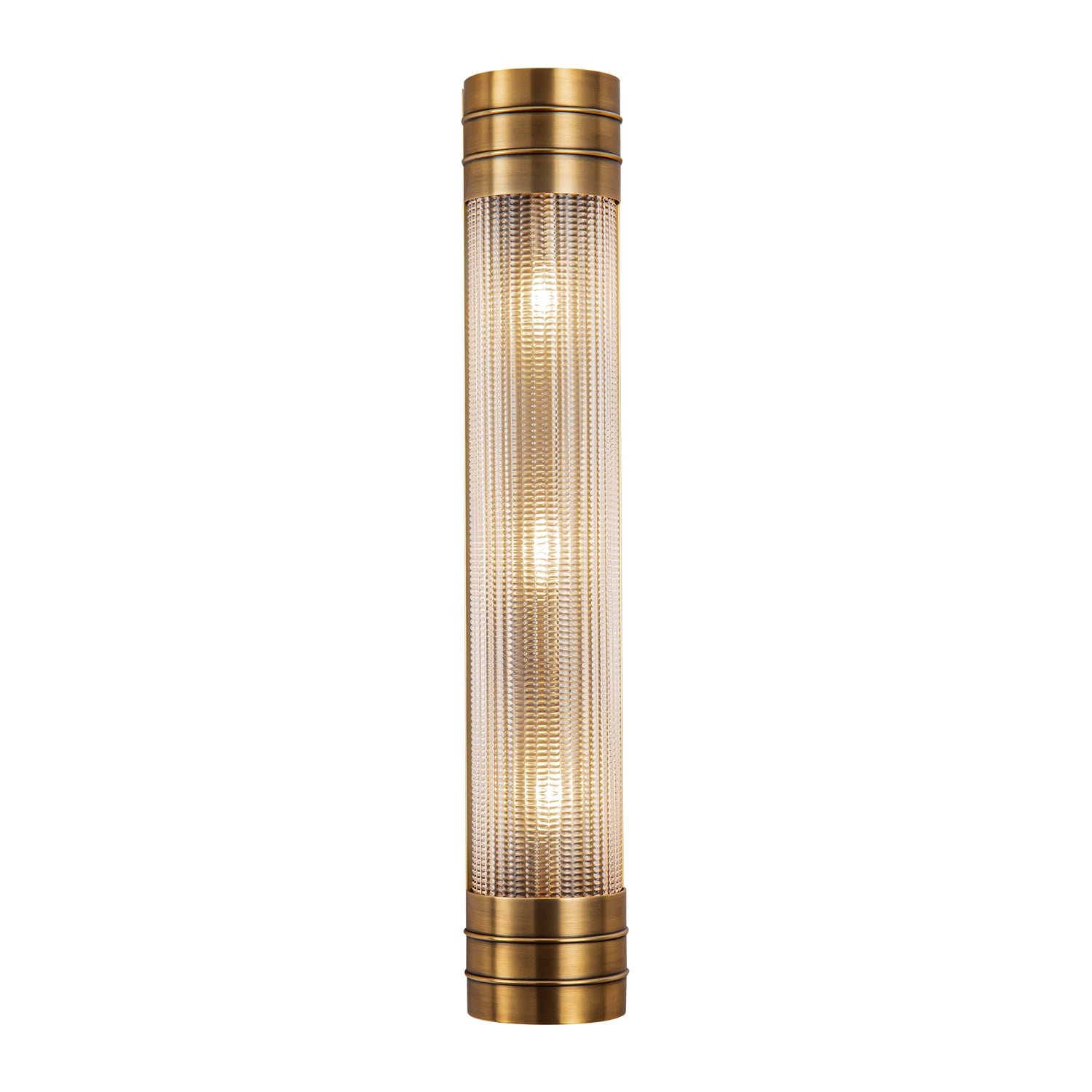 Willard 24-in Vintage Brass/Prismatic Glass 3 Lights Wall/Vanity