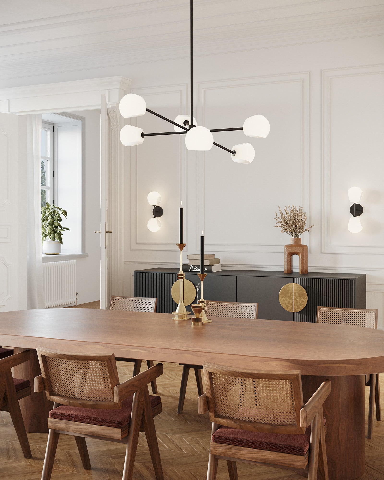 Willow 17-in Matte Black/Opal Matte Glass 2 Lights Wall/Vanity