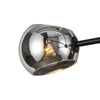 Willow 37-in Matte Black/Smoked Solid Glass 6 Lights Chandeliers