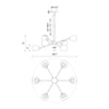 Willow 37-in Clear Glass/Matte Black 6 Lights Chandeliers
