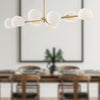 Willow 48-in Brushed Gold/Opal Matte Glass 8 Lights Linear Pendant