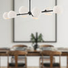 Willow 48-in Matte Black/Opal Matte Glass 8 Lights Linear Pendant