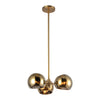 Willow 16-in Brushed Gold/Copper Glass 3 Lights Pendant