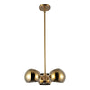 Willow 16-in Brushed Gold/Copper Glass 3 Lights Pendant
