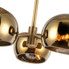 Willow 16-in Brushed Gold/Copper Glass 3 Lights Pendant