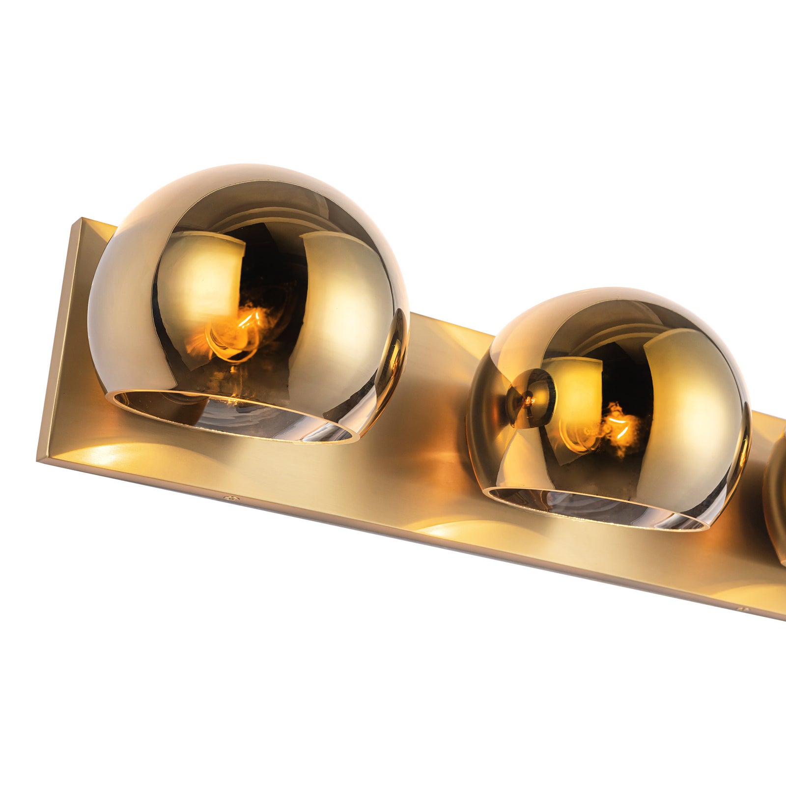 Willow 22-in Brushed Gold/Copper Glass 3 Lights Vanity
