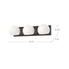 Willow 22-in Matte Black/Smoked Solid Glass 3 Lights Vanity
