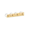 Willow 31-in Brushed Gold/Clear Glass 4 Lights Vanity