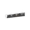 Willow 31-in Clear Glass/Matte Black 4 Lights Vanity