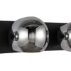 Willow 31-in Matte Black/Smoked Solid Glass 4 Lights Vanity