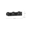 Willow 22-in Matte Black 3 Lights Vanity