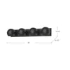 Willow 31-in Matte Black 4 Lights Vanity