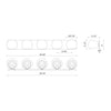 Willow 40-in Matte Black 5 Lights Vanity