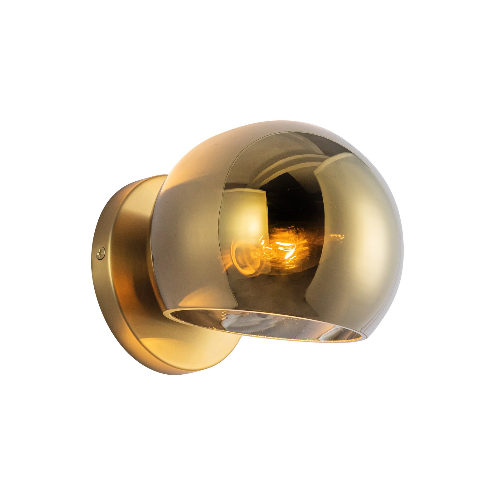Willow 6-in Brushed Gold/Copper Glass 1 Light Wall/Vanity