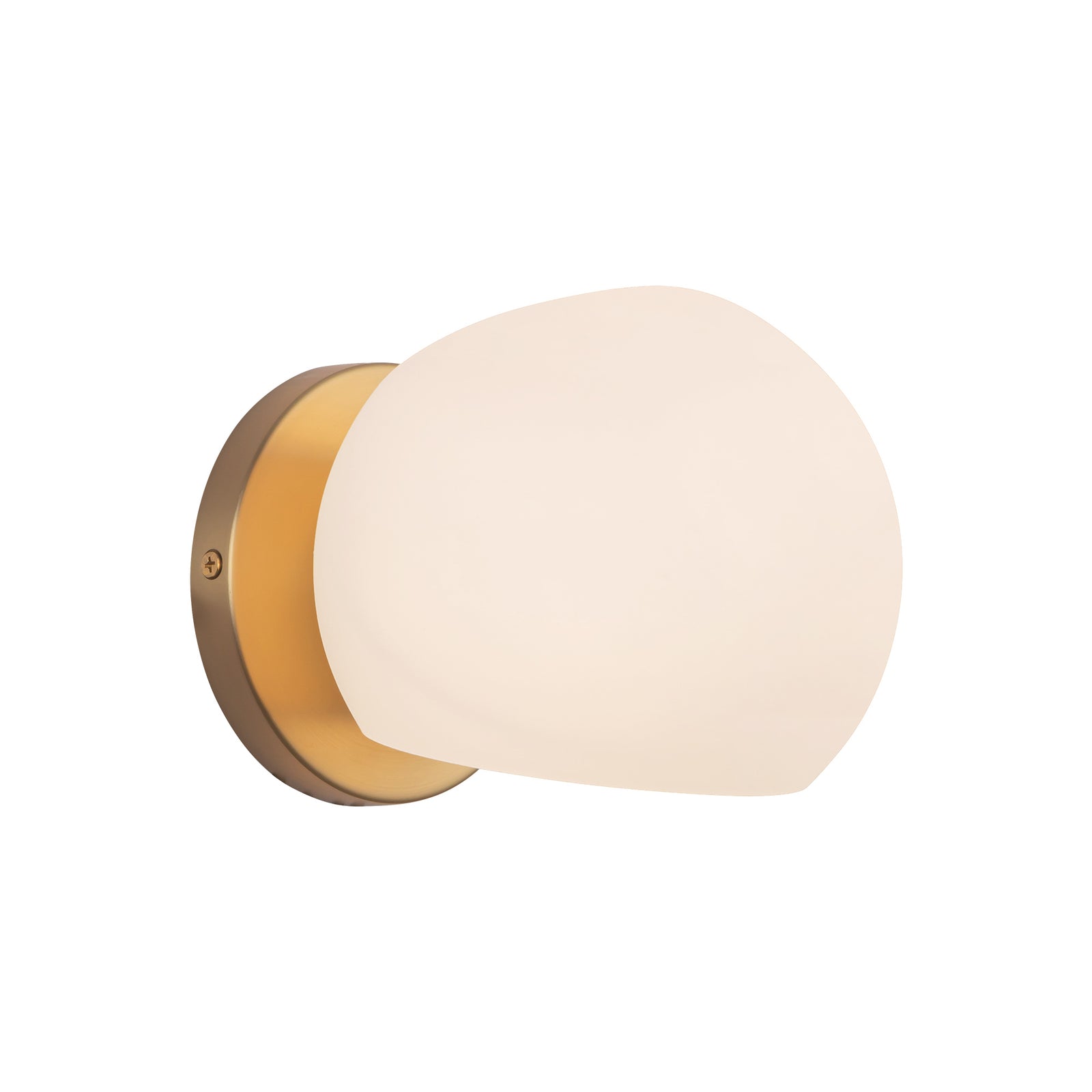 Willow 6-in Brushed Gold/Opal Matte Glass 1 Light Wall/Vanity