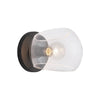 Willow 6-in Clear Glass/Matte Black 1 Light Wall/Vanity