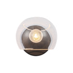Willow 6-in Clear Glass/Matte Black 1 Light Wall/Vanity