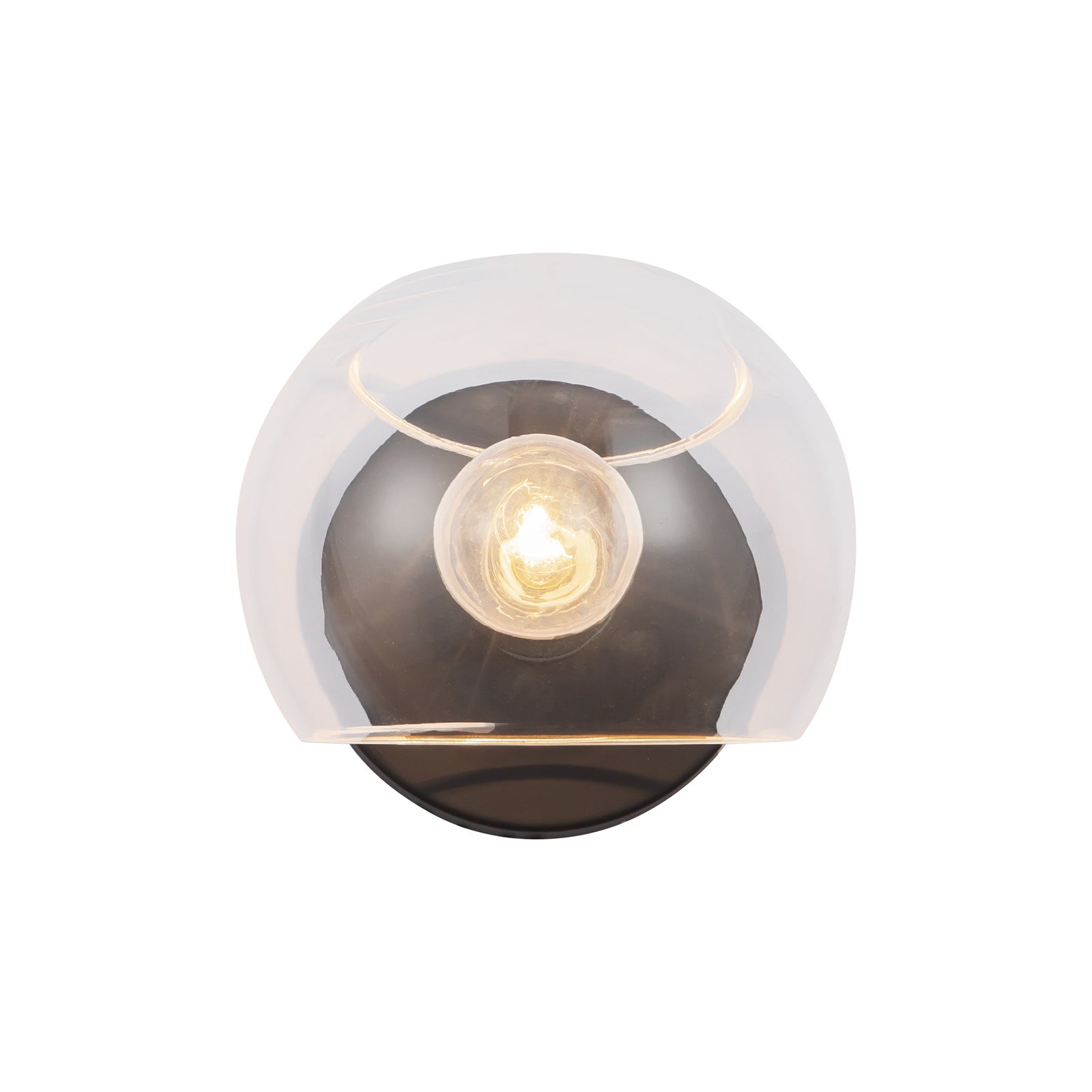 Willow 6-in Clear Glass/Matte Black 1 Light Wall/Vanity